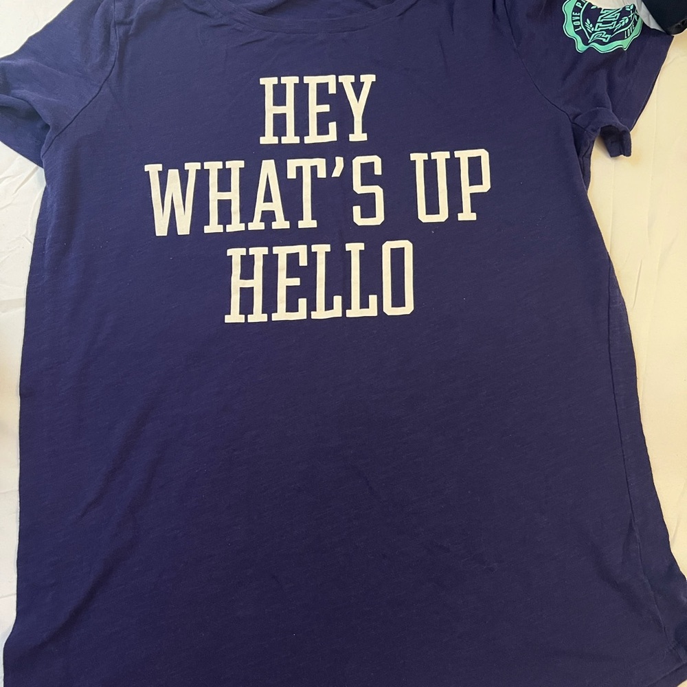 PINK Victoria's Secret Purple Tee with White Print